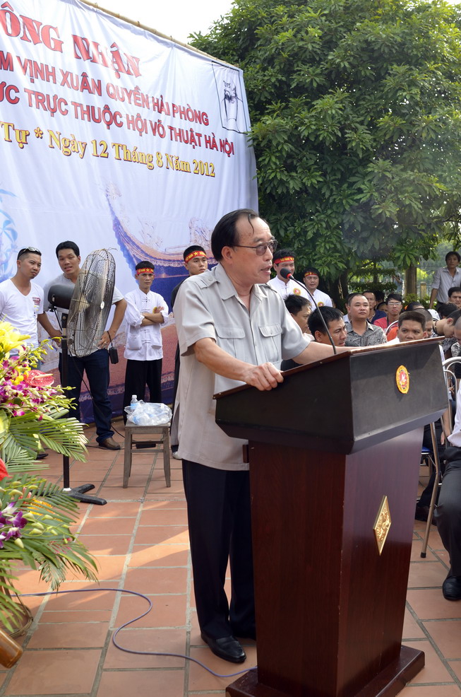 Ông Đoàn Thao Chủ Tịch Liên Đoàn Võ Cổ Truyền Việt Nam Trong Buổi Lễ